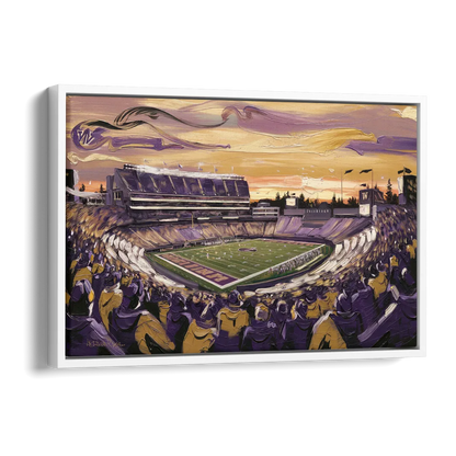 Washington Huskies Spirit Side - White Canvas Wall Art