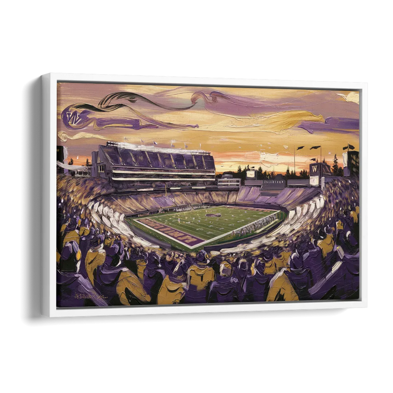 Washington Huskies Spirit Side - White Canvas Wall Art