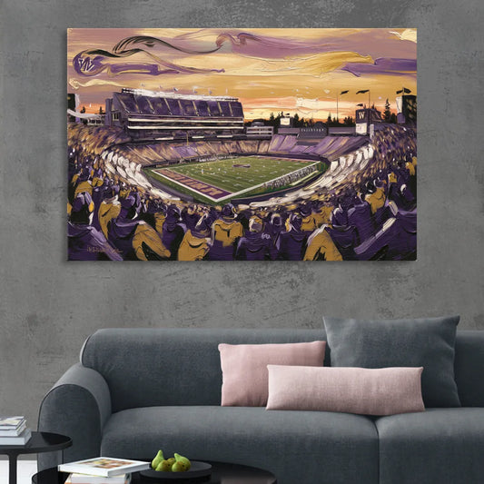 Washington Huskies Spirit Living Room - Canvas Wall Art