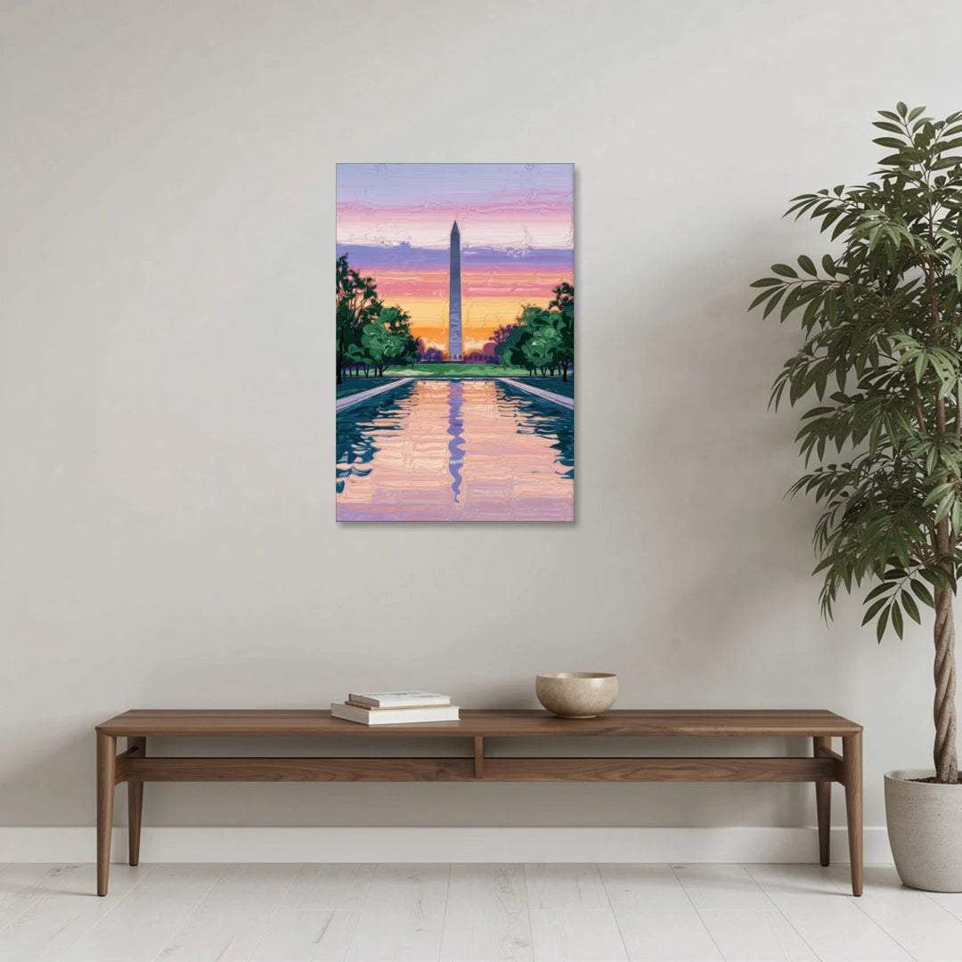 Washington Monument View - Canvas Wall Art - Coffee Table - 24x36