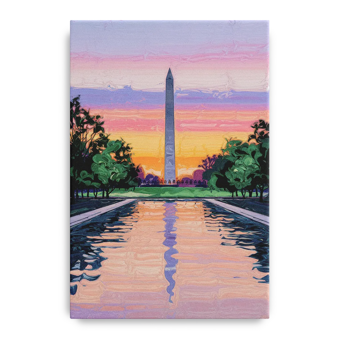 Washington Monument View Front - Canvas Wall Art
