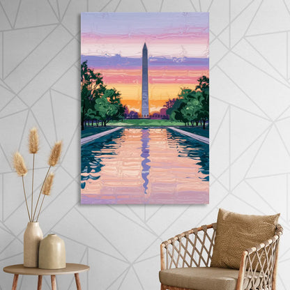 Washington Monument View Sitting Room - Canvas Wall Art