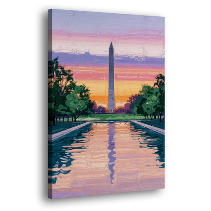 Washington Monument View Side - Canvas Wall Art