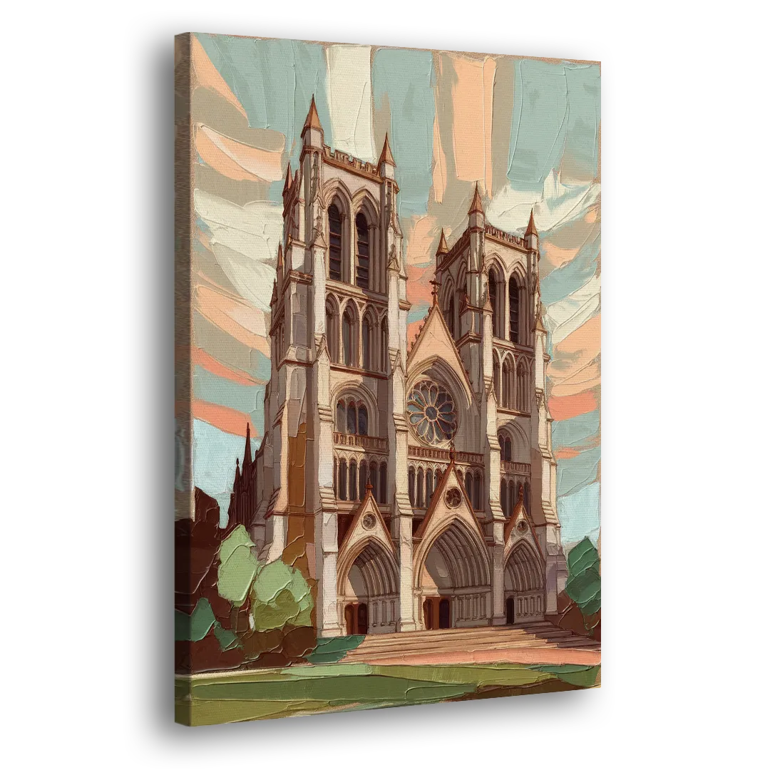 Washington National Cathedral Side - Canvas Wall Art