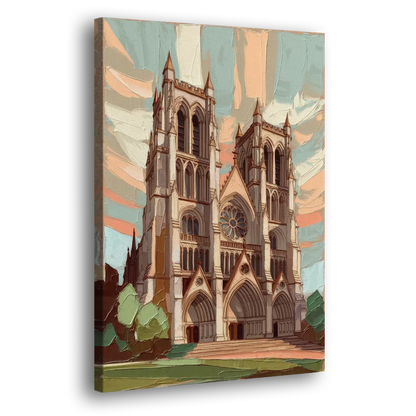 Washington National Cathedral Side - Canvas Wall Art