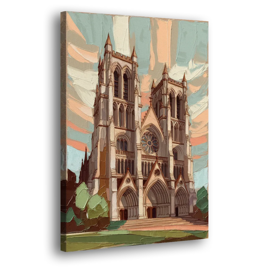Washington National Cathedral Side - Canvas Wall Art