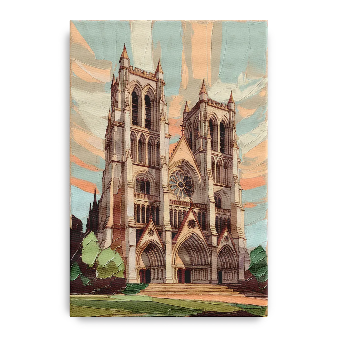 Washington National Cathedral Front - Canvas Wall Art