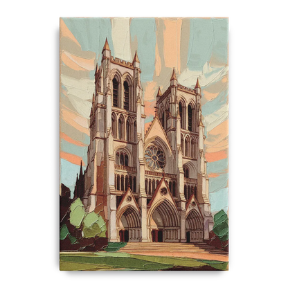 Washington National Cathedral Front - Canvas Wall Art