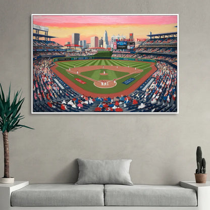 Washington Nationals Baseball Sitting Room - White Canvas Wall Art