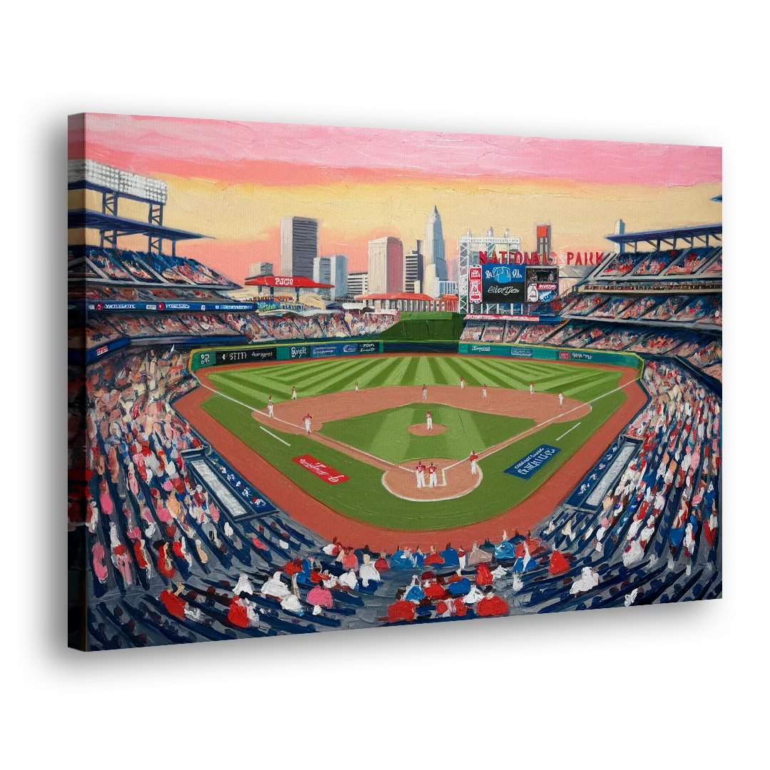 Washington Nationals Baseball Side - Canvas Wall Art