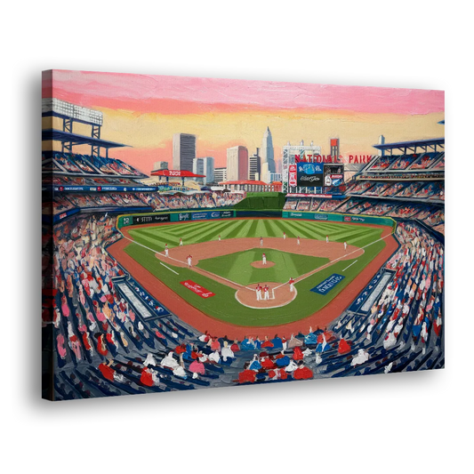 Washington Nationals Baseball Side - Canvas Wall Art