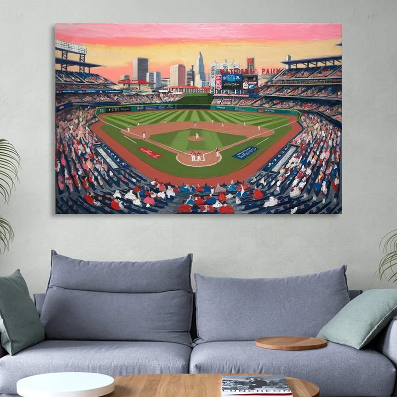 Washington Nationals Baseball Sitting Room - Canvas Wall Art