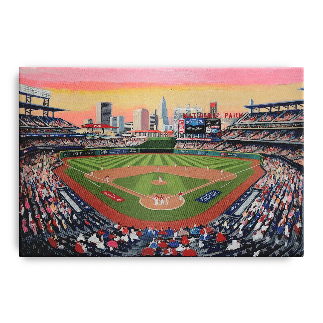 Washington Nationals Baseball Front - Canvas Wall Art