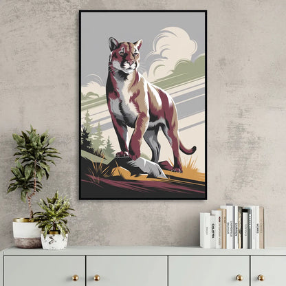 Washington State Cougars Pride Sitting Room - Black Canvas Wall Art