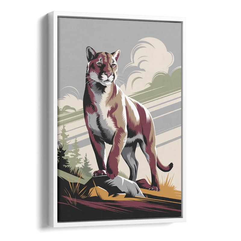 Washington State Cougars Pride Side - White Canvas Wall Art