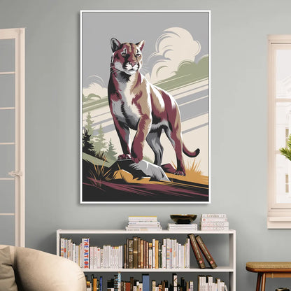 Washington State Cougars Pride Sitting Room - White Canvas Wall Art