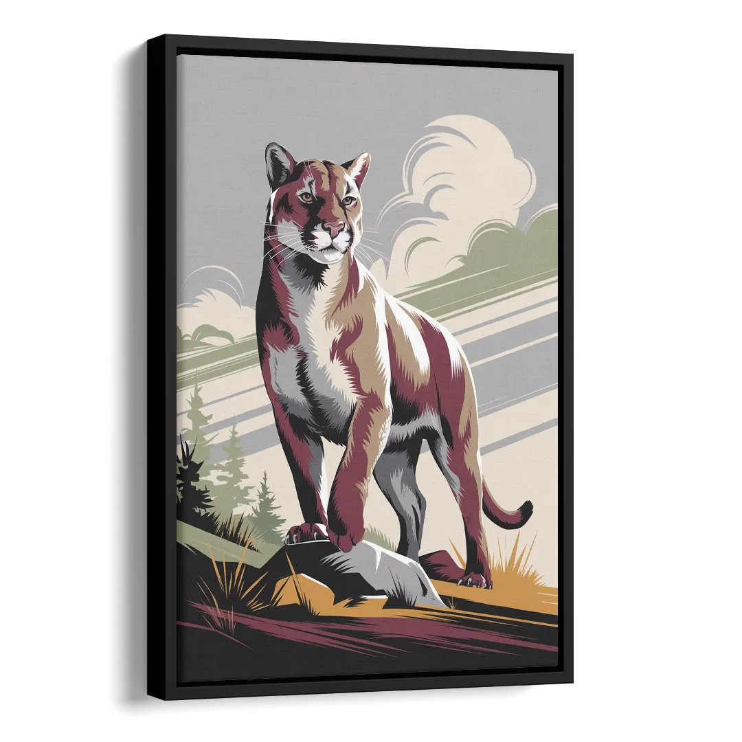 Washington State Cougars Pride Side - Black Canvas Wall Art