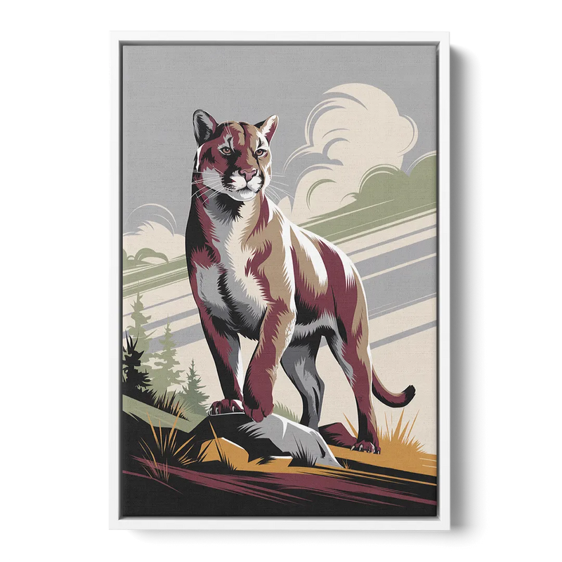 Washington State Cougars Pride Front - White Canvas Wall Art