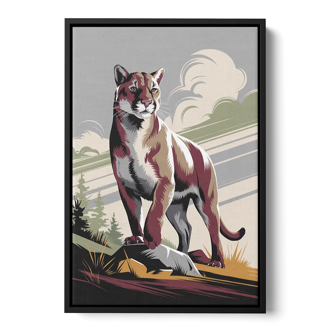 Washington State Cougars Pride Front - Black Canvas Wall Art