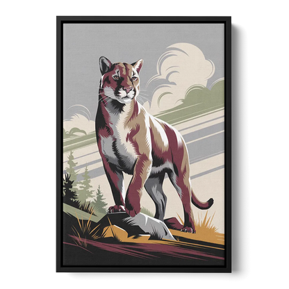 Washington State Cougars Pride Front - Black Canvas Wall Art