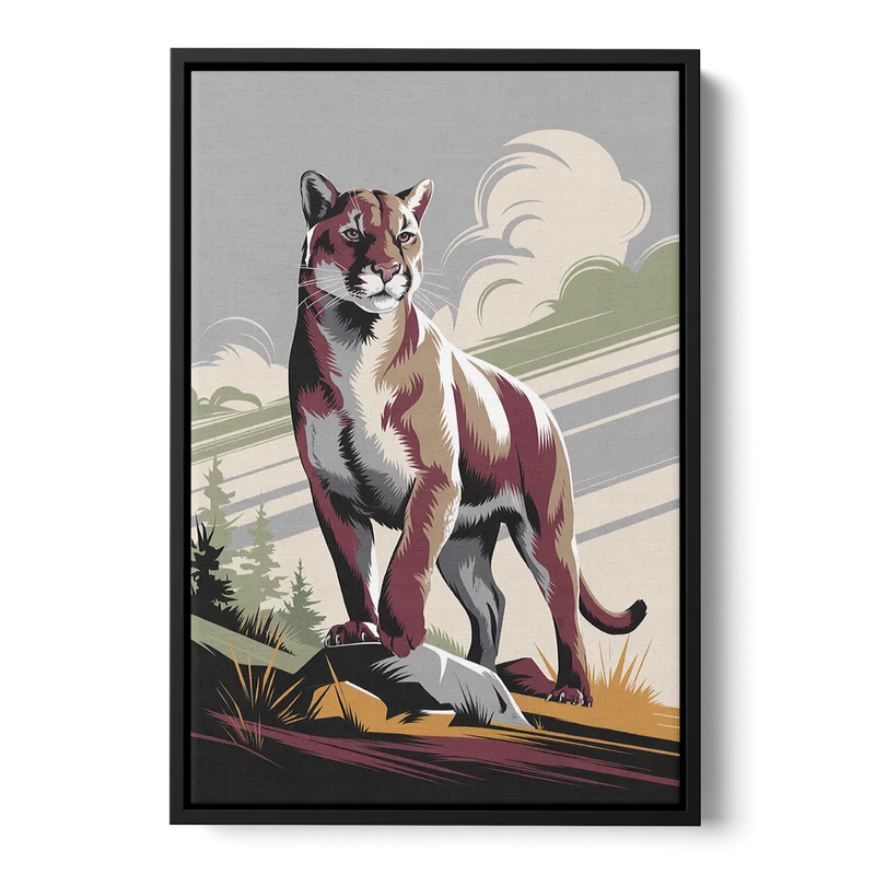 Washington State Cougars Pride Front - Black Canvas Wall Art