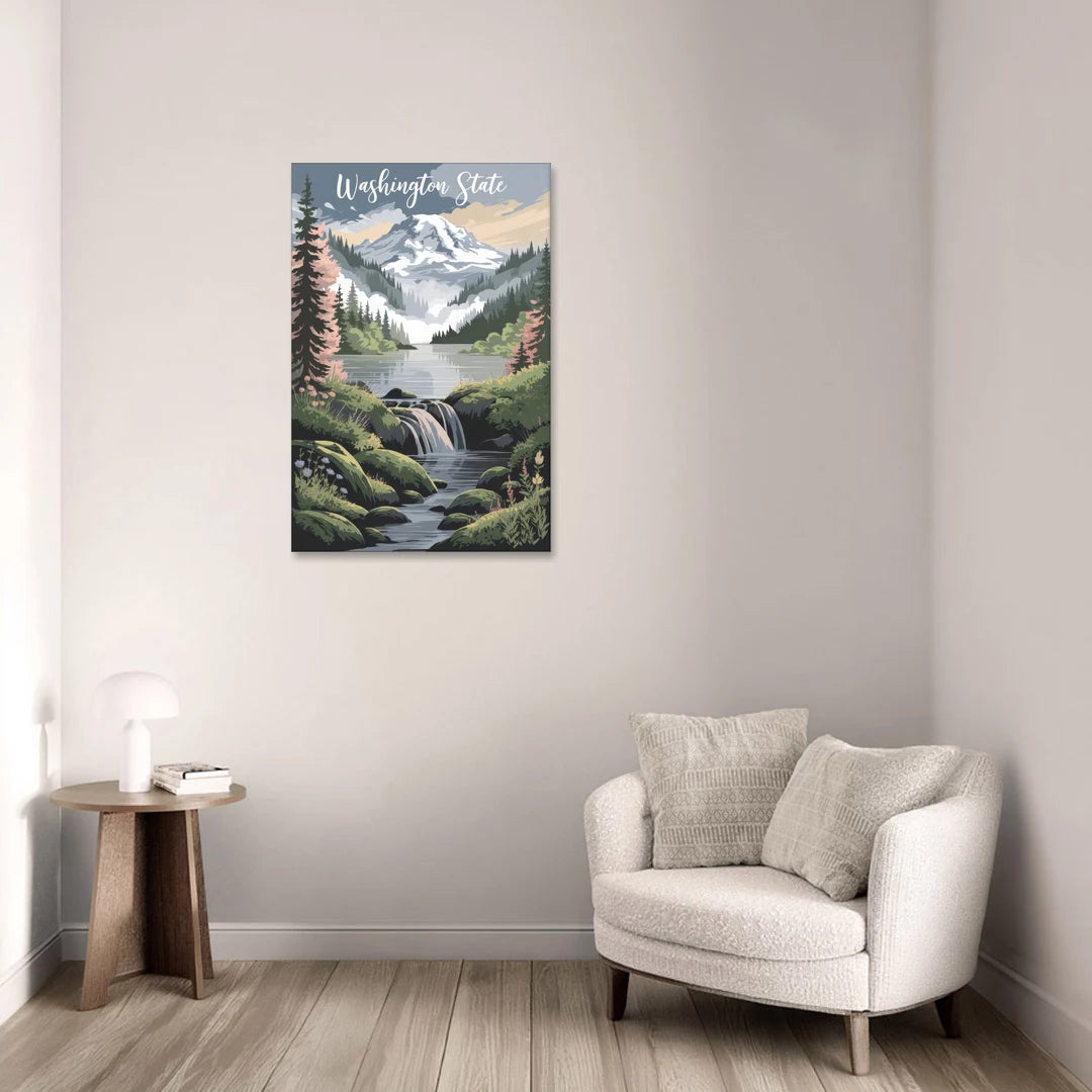 Washington State Nature Scenes - Canvas Wall Art - Sofa - 24x36