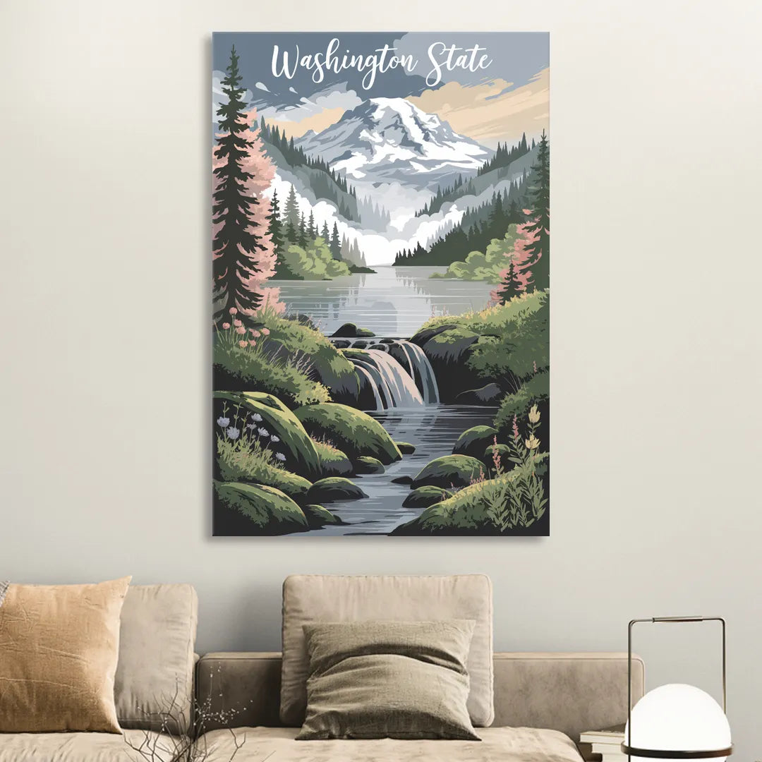 Washington State Nature Scenes Sitting Room - Canvas Wall Art