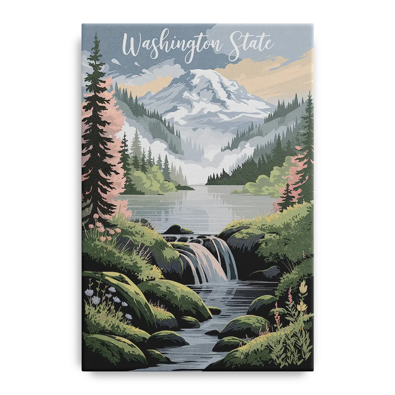 Washington State Nature Scenes Front - Canvas Wall Art