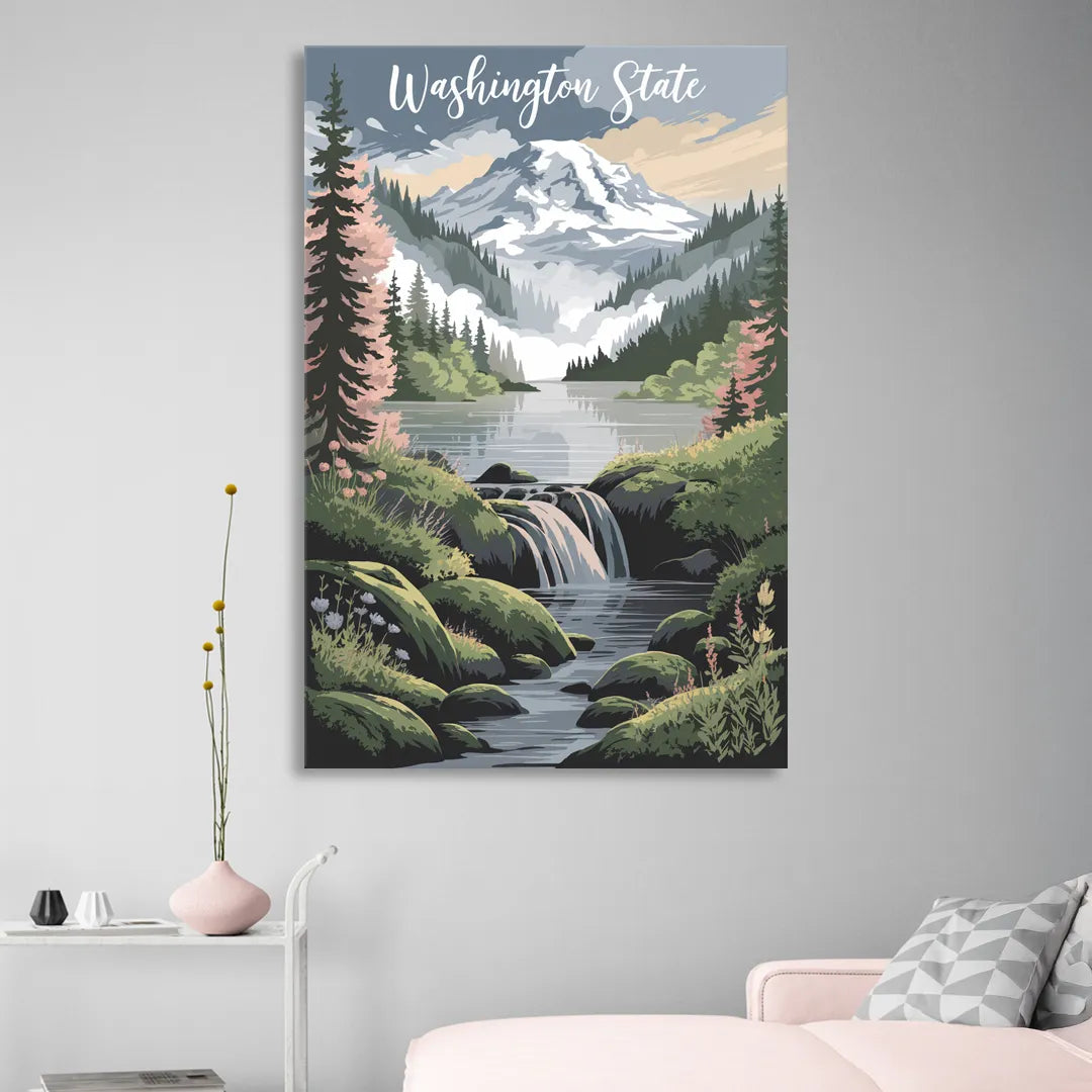 Washington State Nature Scenes Living Room - Canvas Wall Art