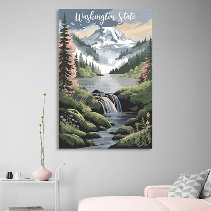 Washington State Nature Scenes Living Room - Canvas Wall Art