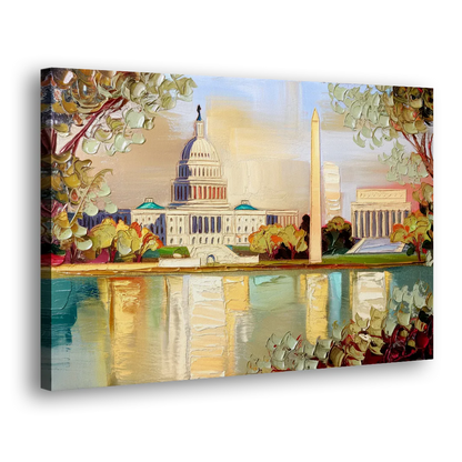 Washington Sunny Cityscapes Side - Canvas Wall Art