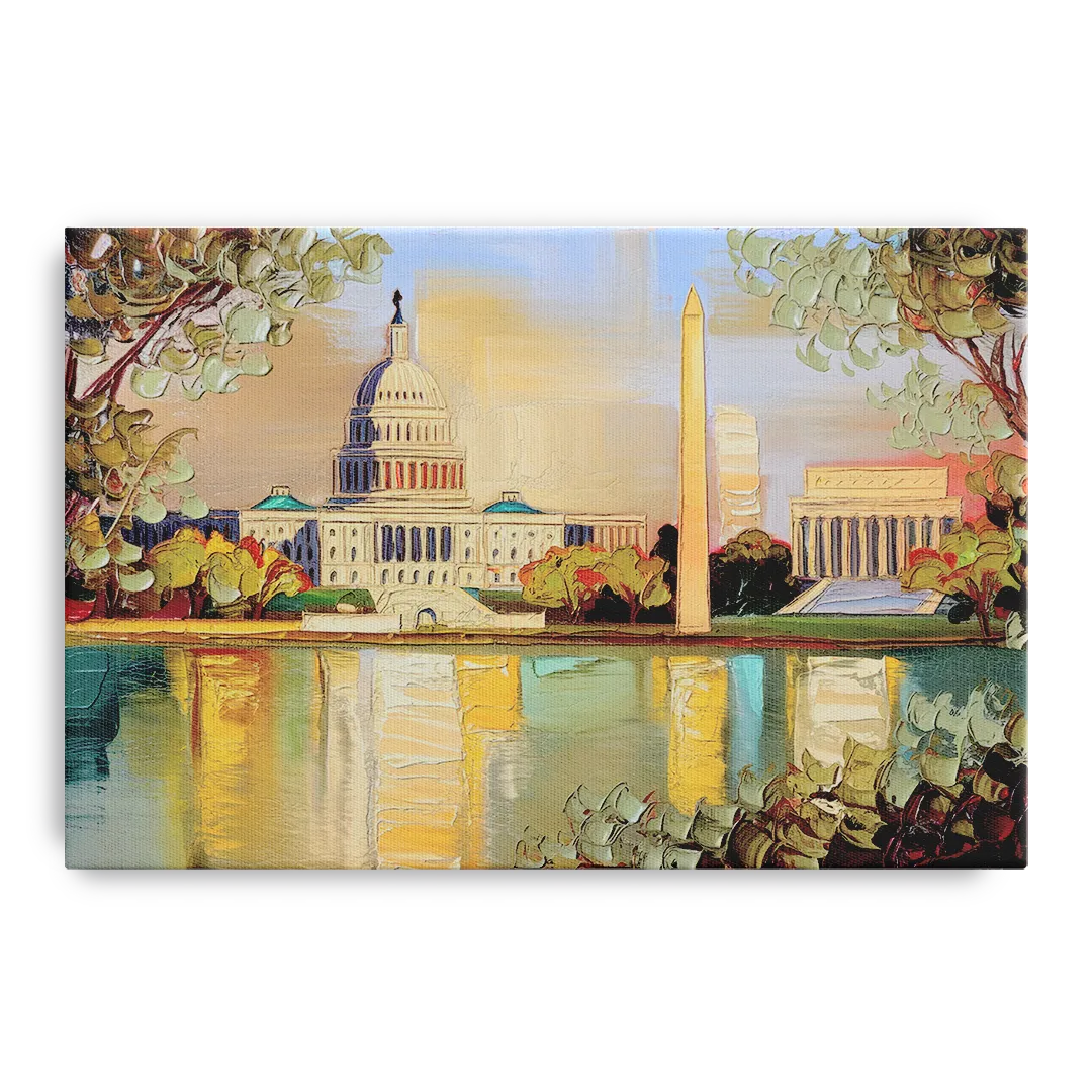 Washington Sunny Cityscapes Front - Canvas Wall Art