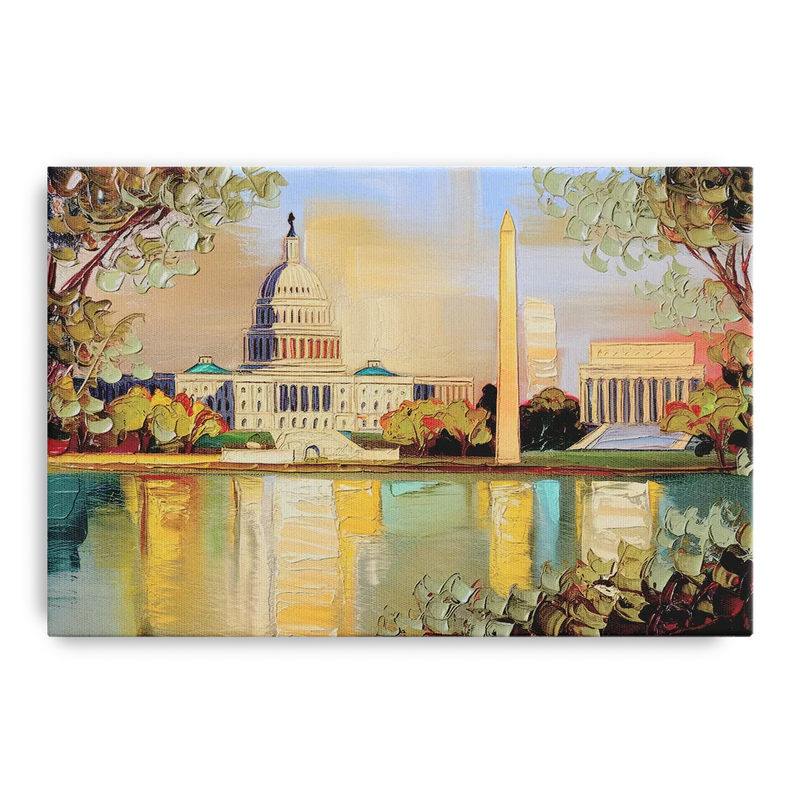 Washington Sunny Cityscapes Front - Canvas Wall Art
