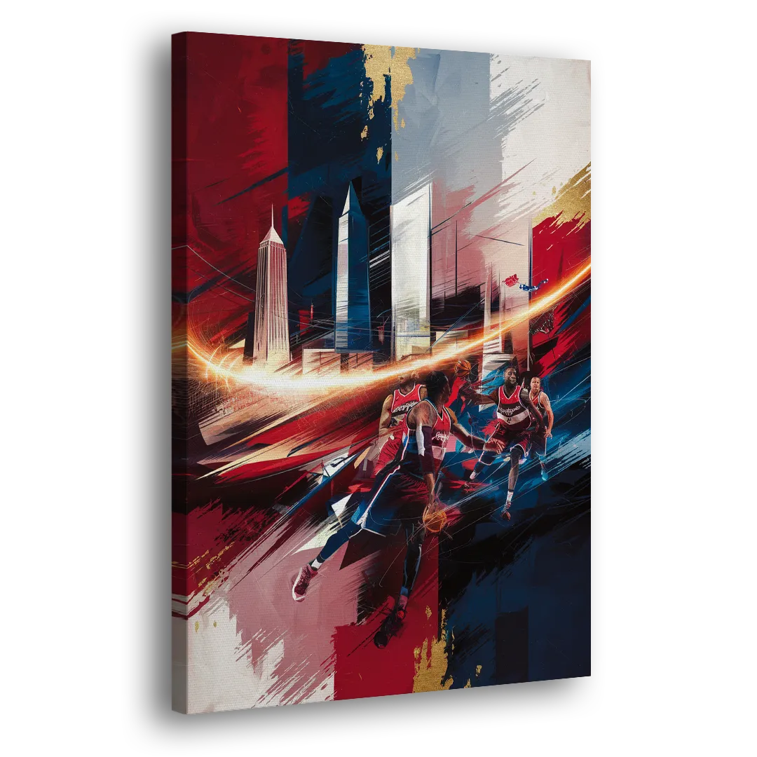 Washington Wizards Basketball Side - Canvas Wall Art
