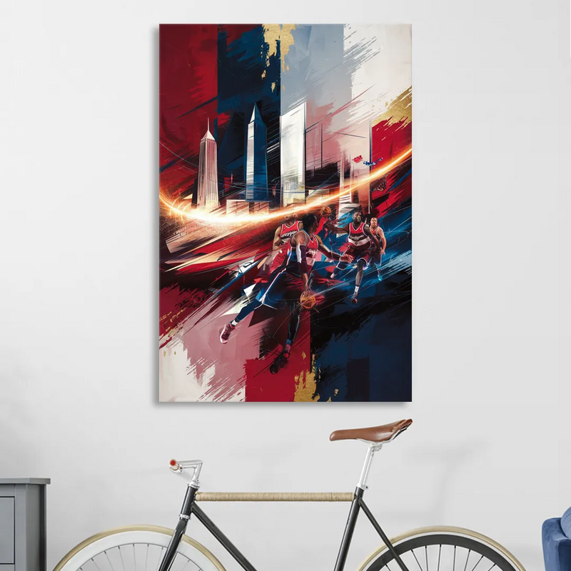 Washington Wizards Basketball Sitting Room - Canvas Wall Art