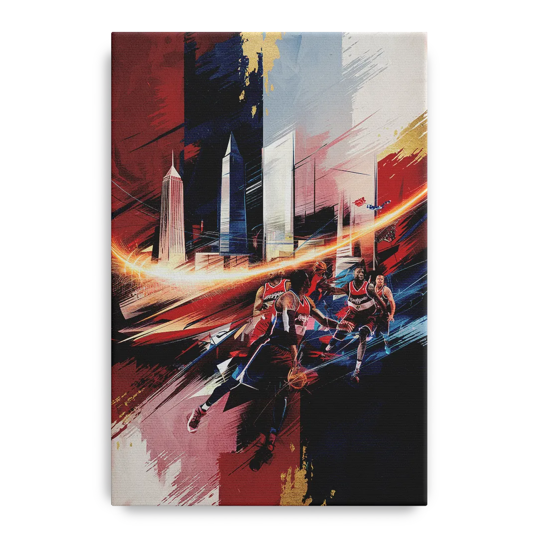 Washington Wizards Basketball Front - Canvas Wall Art