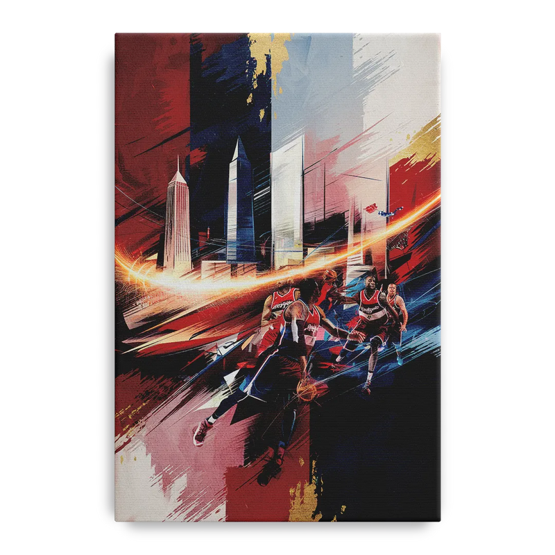 Washington Wizards Basketball Front - Canvas Wall Art