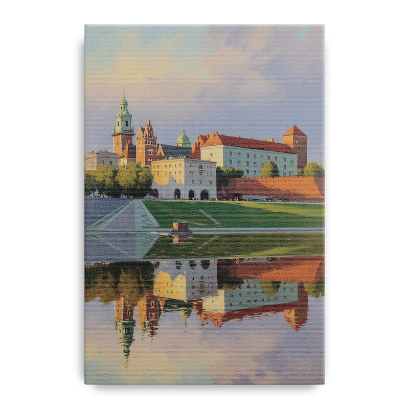 Wawel Castle Majesty Front - Canvas Wall Art