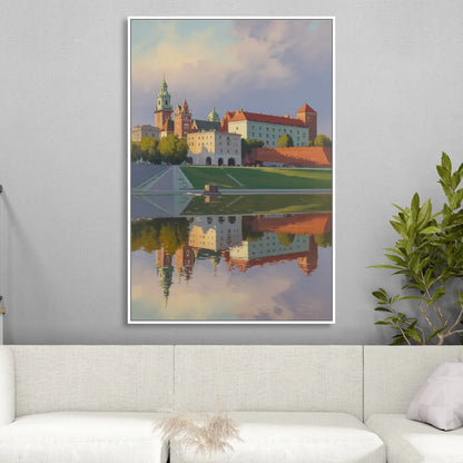 Wawel Castle Majesty Sitting Room - White Canvas Wall Art