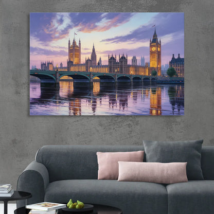 Westminster Glow Sitting Room - Canvas Wall Art