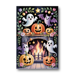 Whimsical Creatures Cute Halloween - Canvas Wall Art - Front