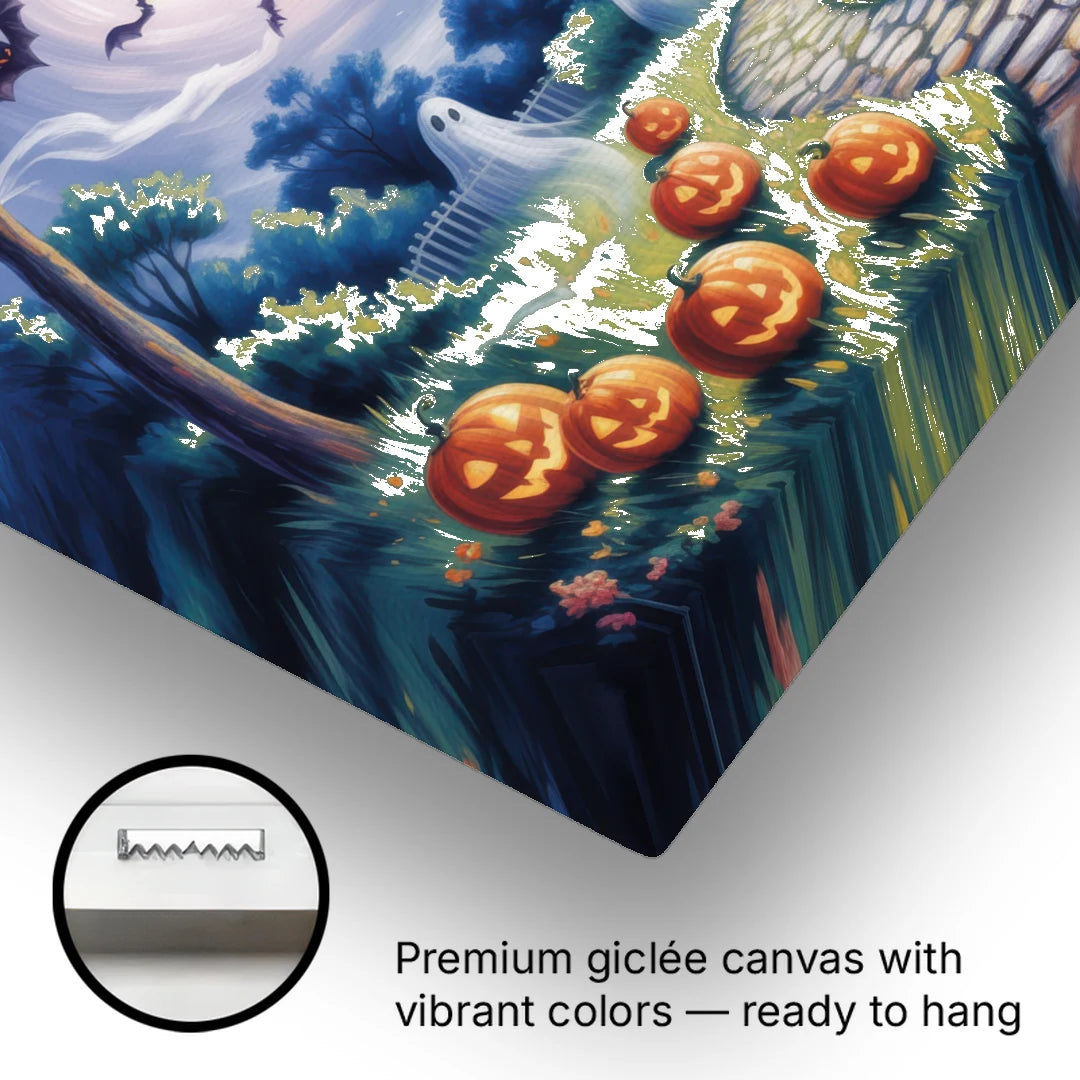 Whimsical Enchantment Victorian Halloween - Canvas Wall Art - Gallery Wrap Corner