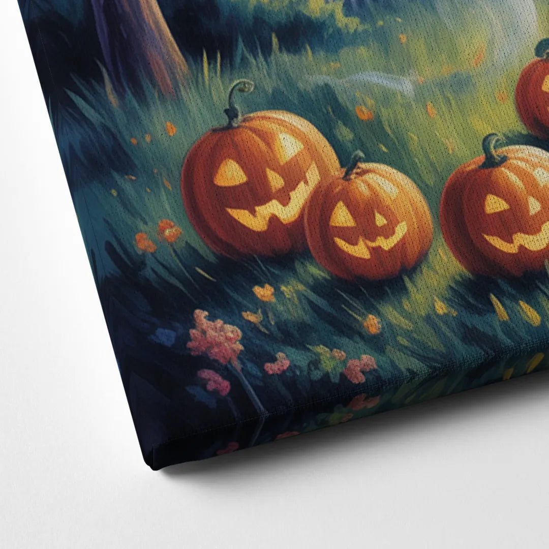 Whimsical Enchantment Victorian Halloween Canvas Close Up