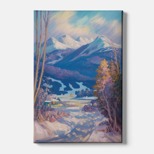 Whistler Snowy Peaks - Canvas Wall Art