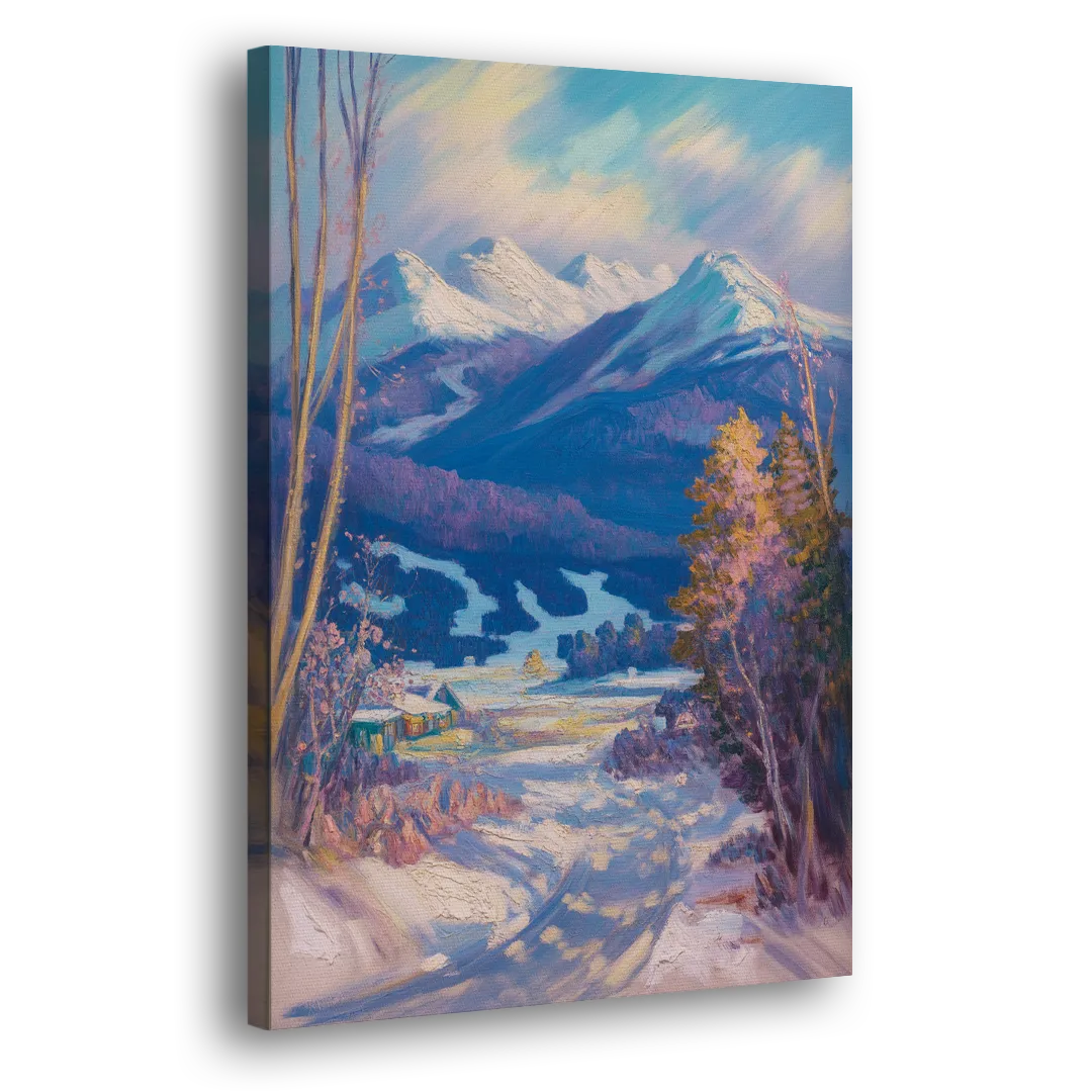 Whistler Snowy Peaks Side - Canvas Wall Art