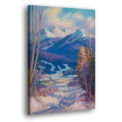 Whistler Snowy Peaks Side - Canvas Wall Art