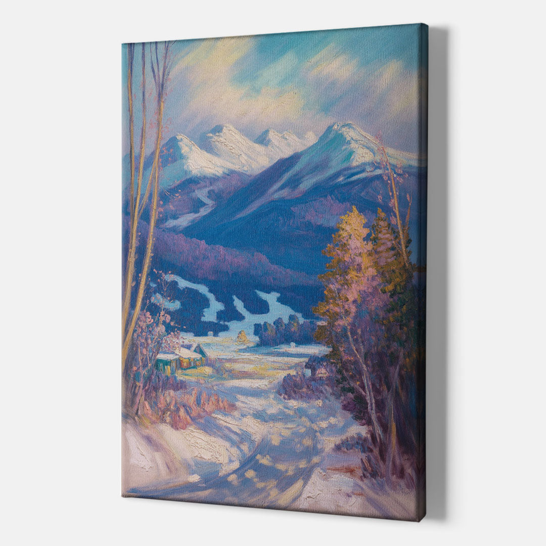 Whistler Snowy Peaks - Canvas Print Art Sides