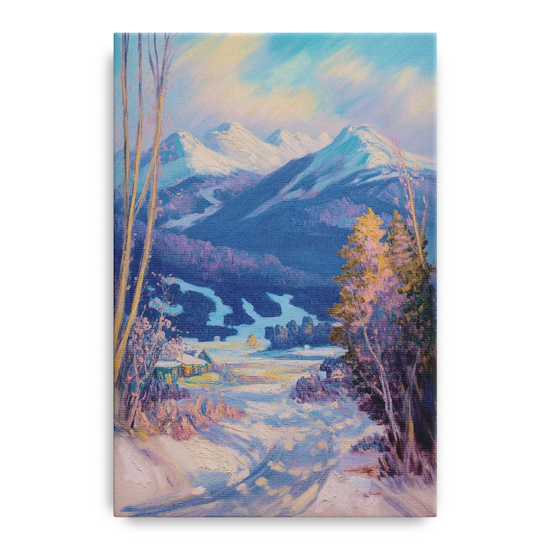 Whistler Snowy Peaks Front - Canvas Wall Art