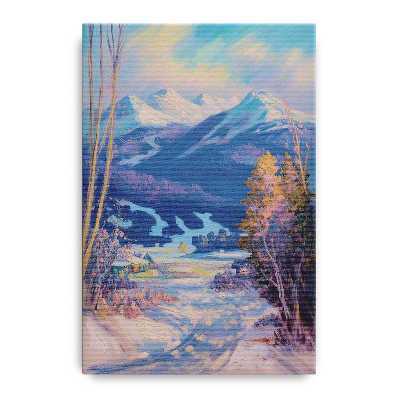 Whistler Snowy Peaks Front - Canvas Wall Art