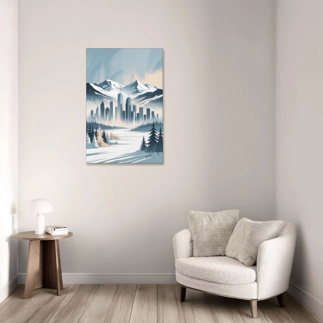Whistler Winter Wonderland - Canvas Wall Art - Sofa - 24x36